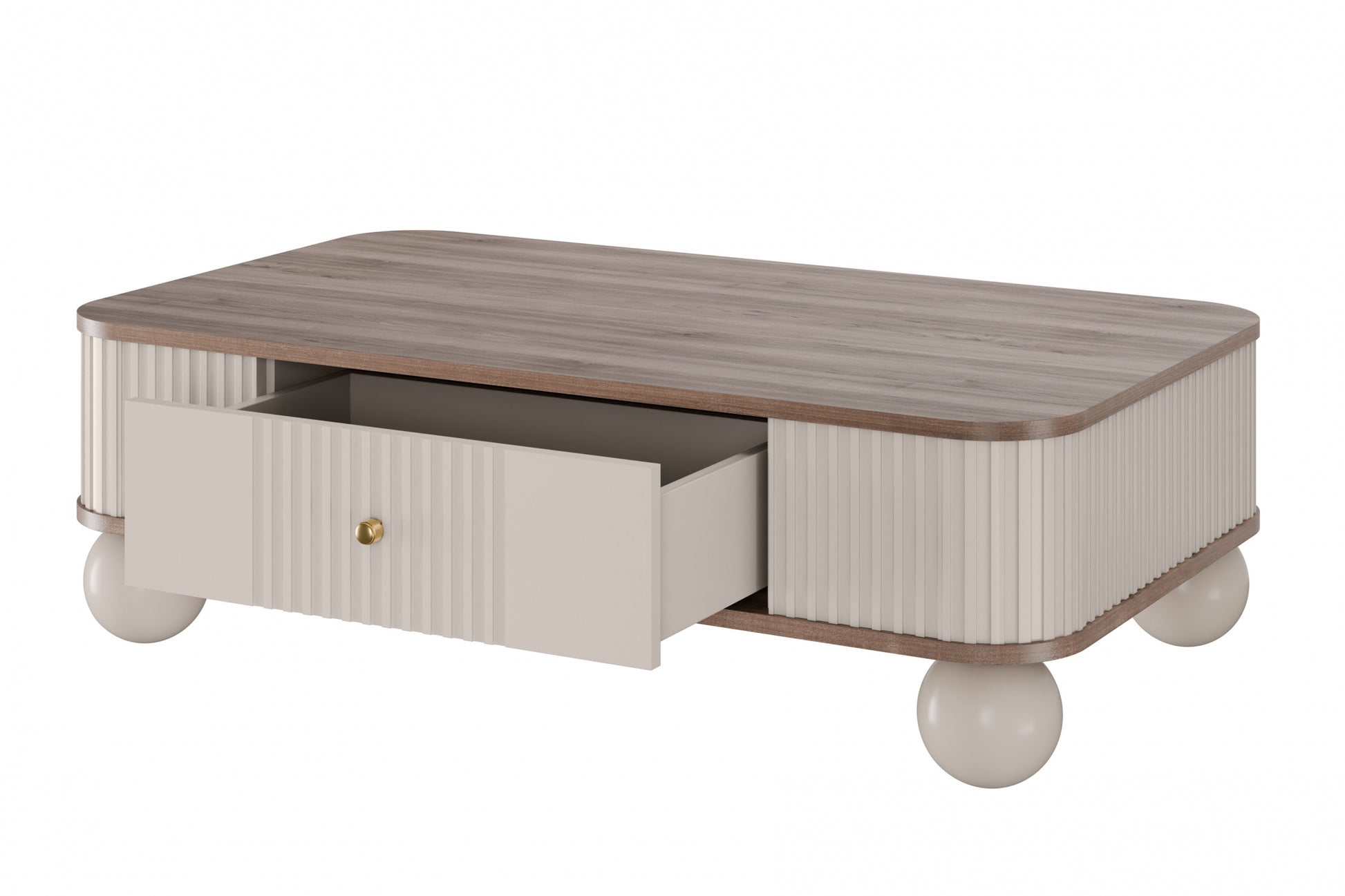 Kafijas galds  Vespa 103/32/60 cm kašmirs/rieksts/zelts - N1 Home