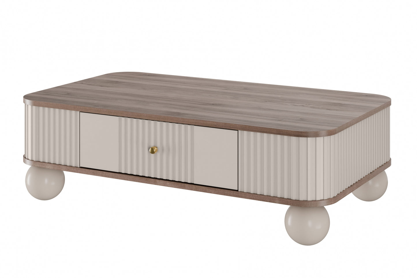 Kafijas galds  Vespa 103/32/60 cm kašmirs/rieksts/zelts - N1 Home