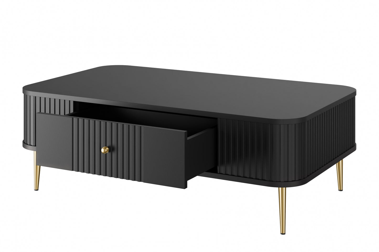 Kafijas galds  Vespa 103/35/60 cm melns/zelts - N1 Home