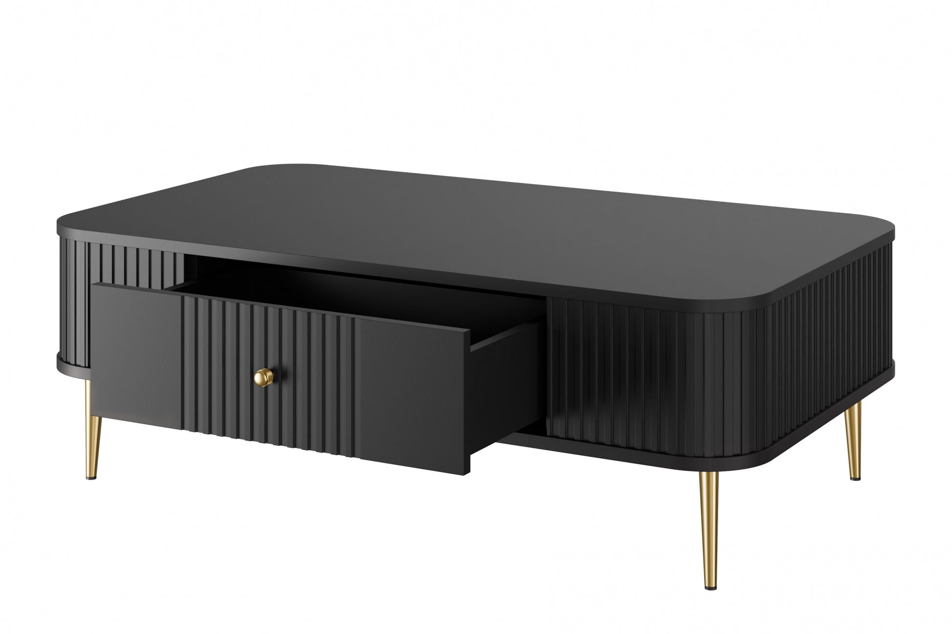 Kafijas galds  Vespa 103/35/60 cm melns/zelts - N1 Home