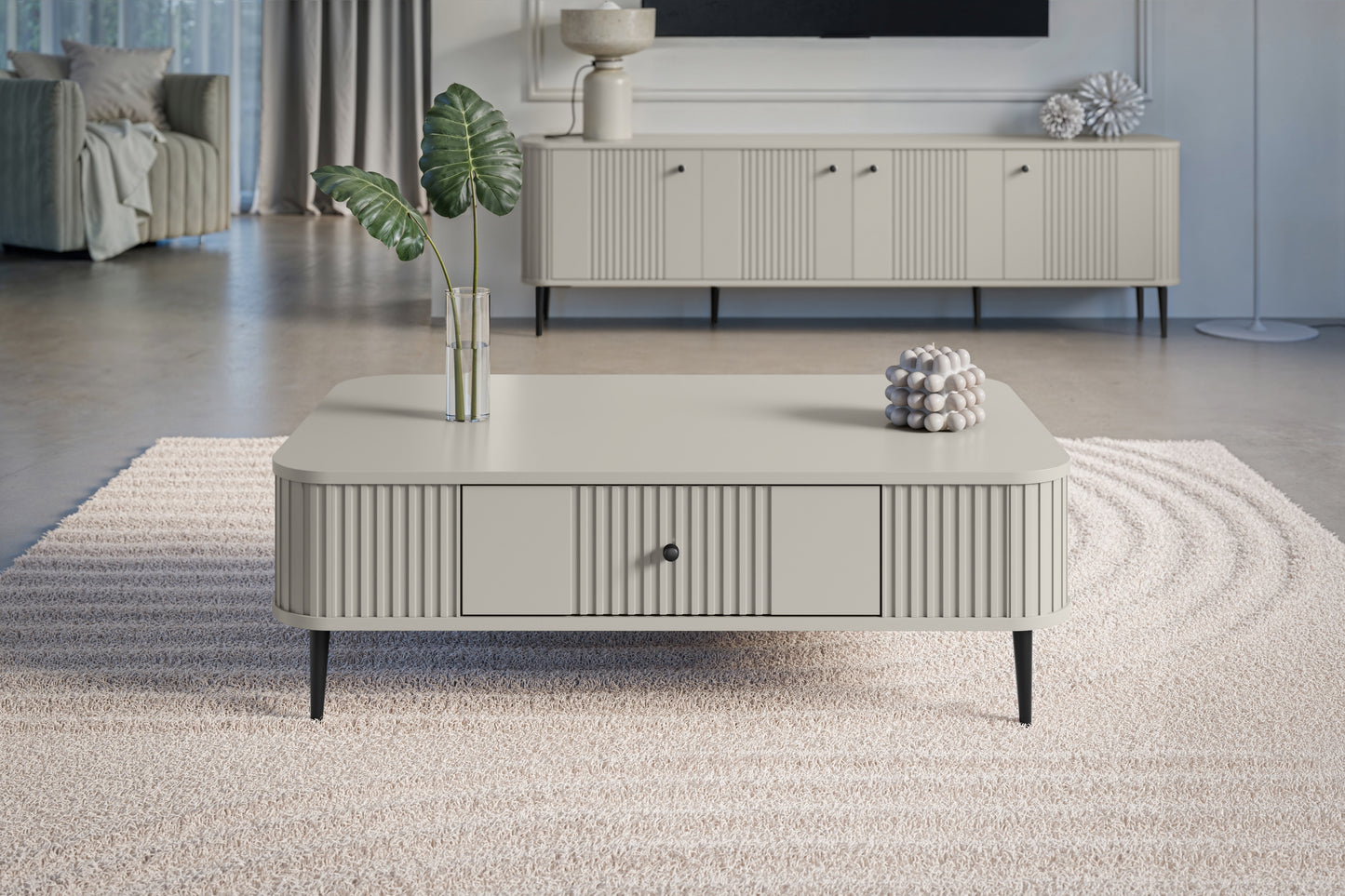 Kafijas galds  Vespa 103/35/60 cm kašmirs/melns - N1 Home