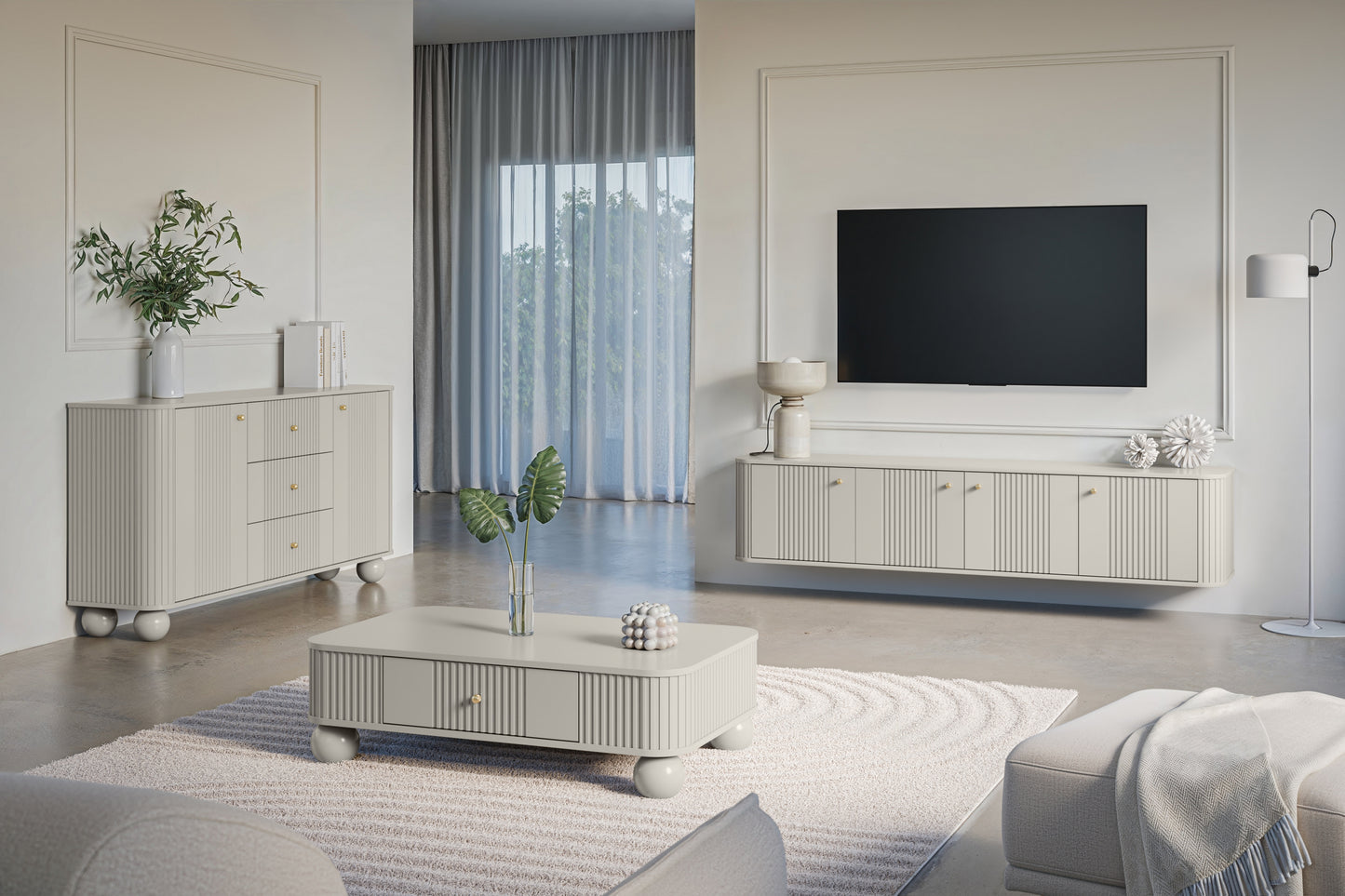 Kafijas galds  Vespa 103/32/60 cm kašmirs/zelts - N1 Home