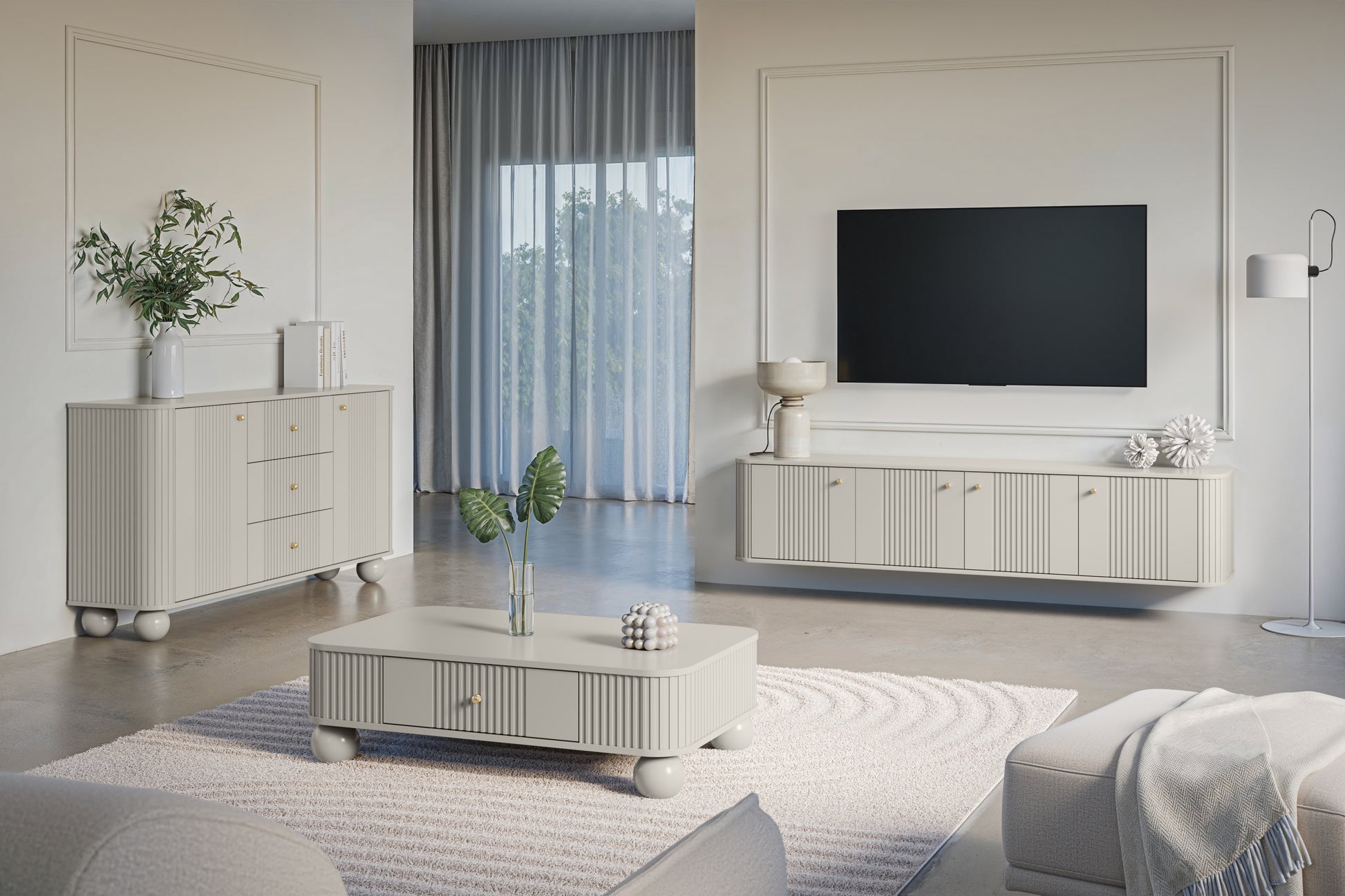 Kafijas galds  Vespa 103/32/60 cm kašmirs/zelts - N1 Home