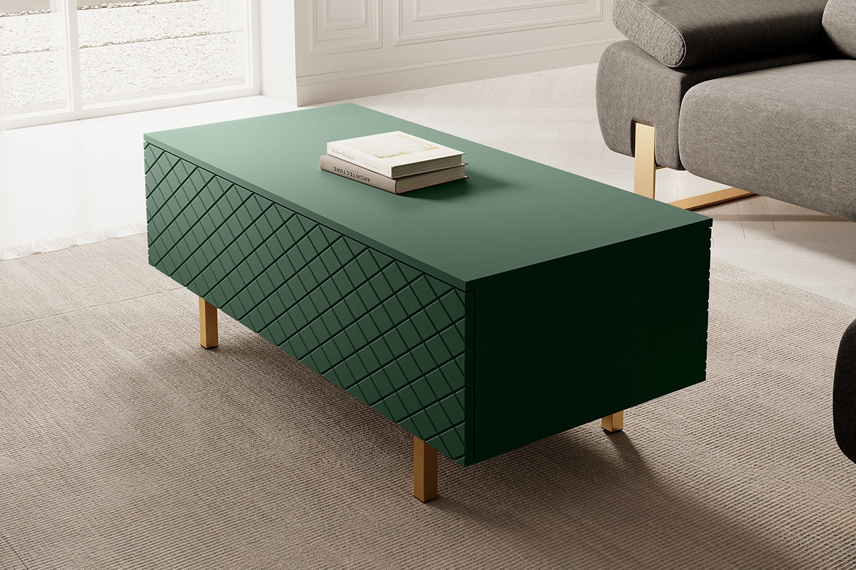 Kafijas galdiņš LUKKAII 120/46/55 zelts/olives - N1 Home