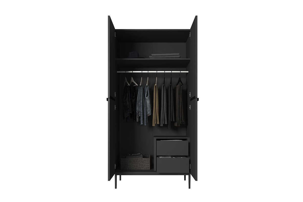 Skapis AUSTIN ar atvilktņas melns 100/220/62 melns - N1 Home