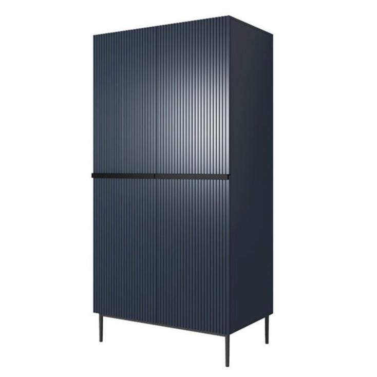 Skapis AUSTIN ar atvilktņas melns 100/220/62 zils - N1 Home