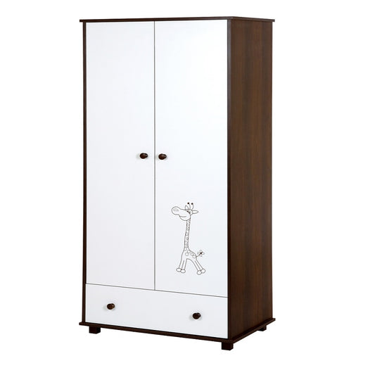 Skapis Žirafe 83/185 /52 cm balts-valrieksts - N1 Home