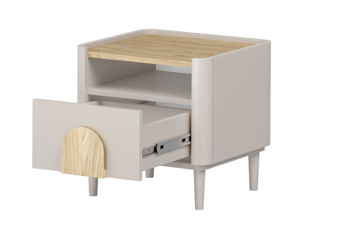 Naktsgaldiņš Amil 48/48/48 cm Kašmirs / Eļļots ozols / Gaišs ozols - N1 Home