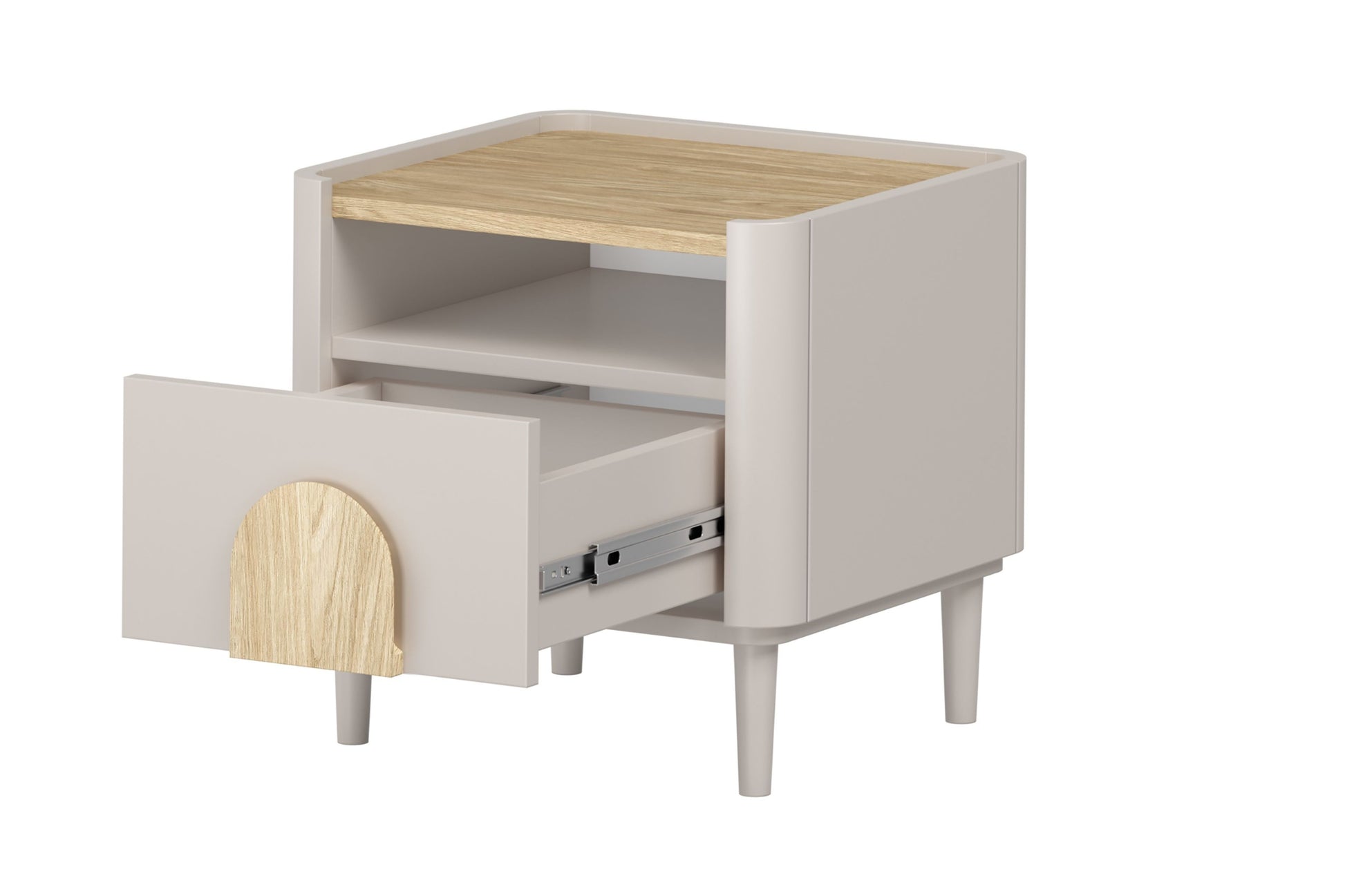 Naktsgaldiņš Amil 48/48/48 cm Kašmirs / Eļļots ozols / Gaišs ozols - N1 Home