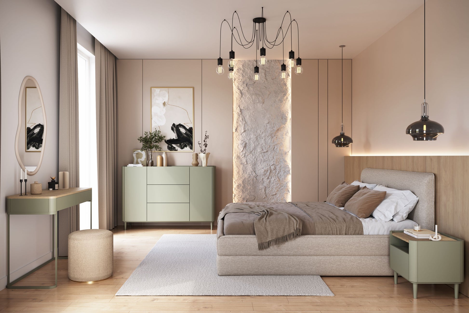 Naktsskapītis Elva 48/48/48 cm Eikalipts / Baltijas kāpu ozols - N1 Home