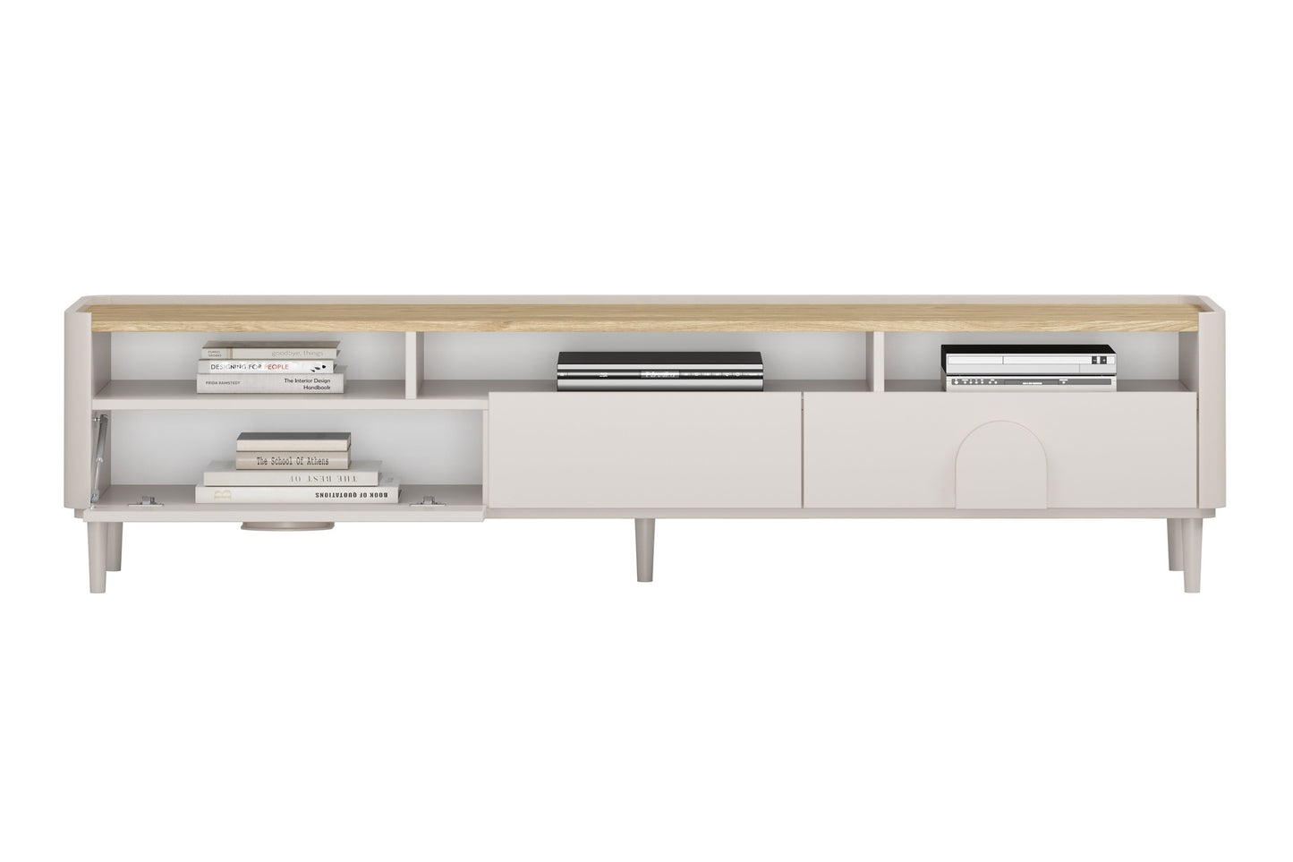 TV skapis Amil 220/48/48 cm Kašmirs / Eļļots ozols - N1 Home