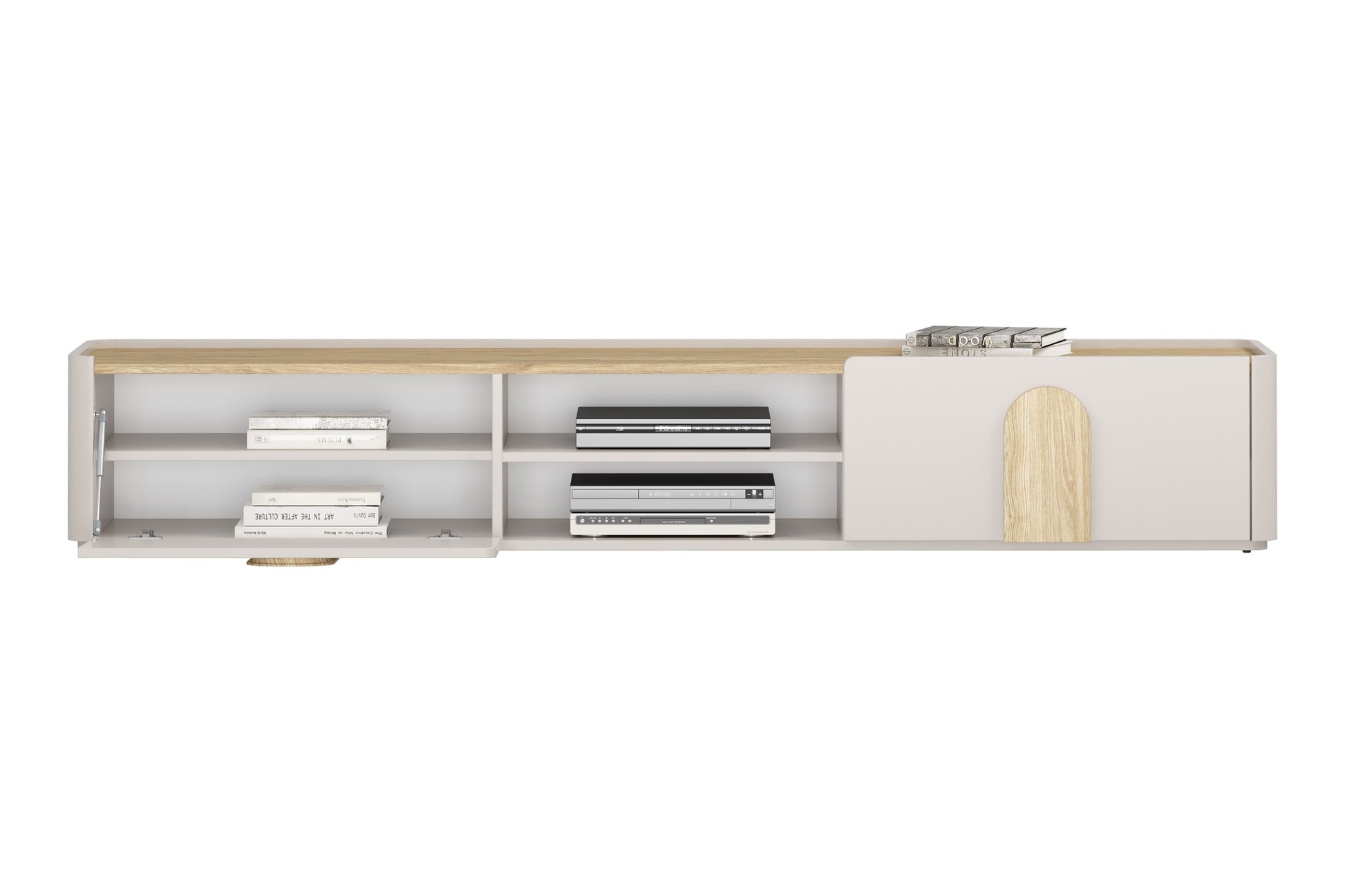 TV skapis Amil 220/35.5/48 cm Kašmirs / Eļļots ozols / Gaišs ozols - N1 Home