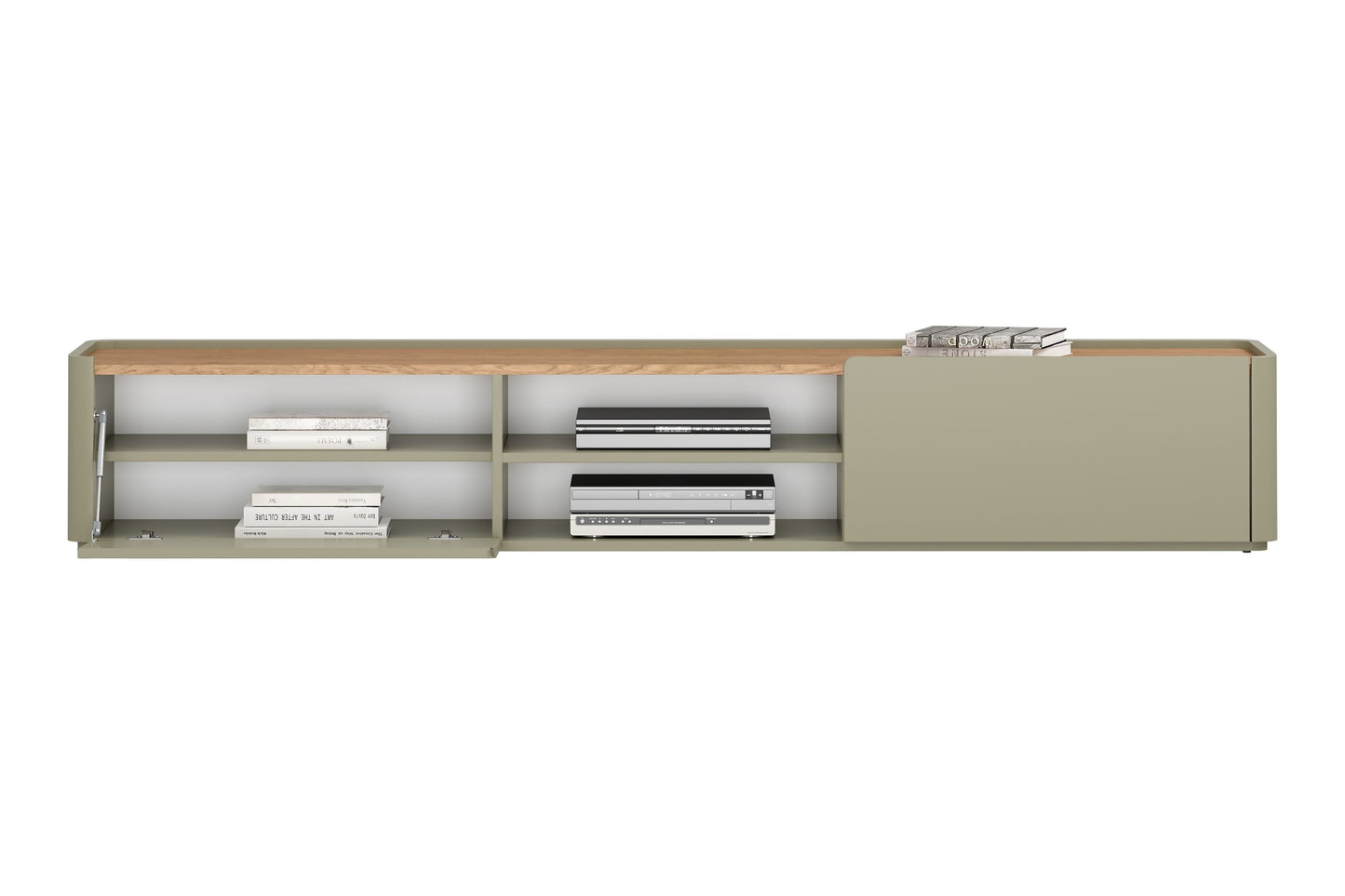 TV skapis Elva 220/35.5/48 cm Eikalipts / Baltijas kāpu ozols - N1 Home