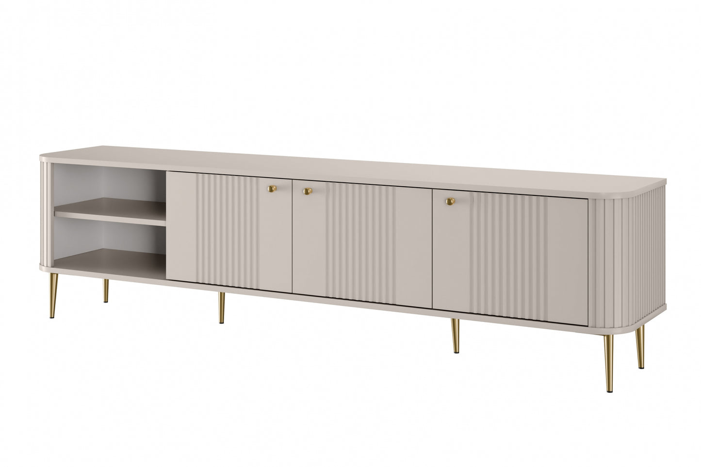 TV skapis Vespa  187/51/38 cm kašmirs/zelts - N1 Home