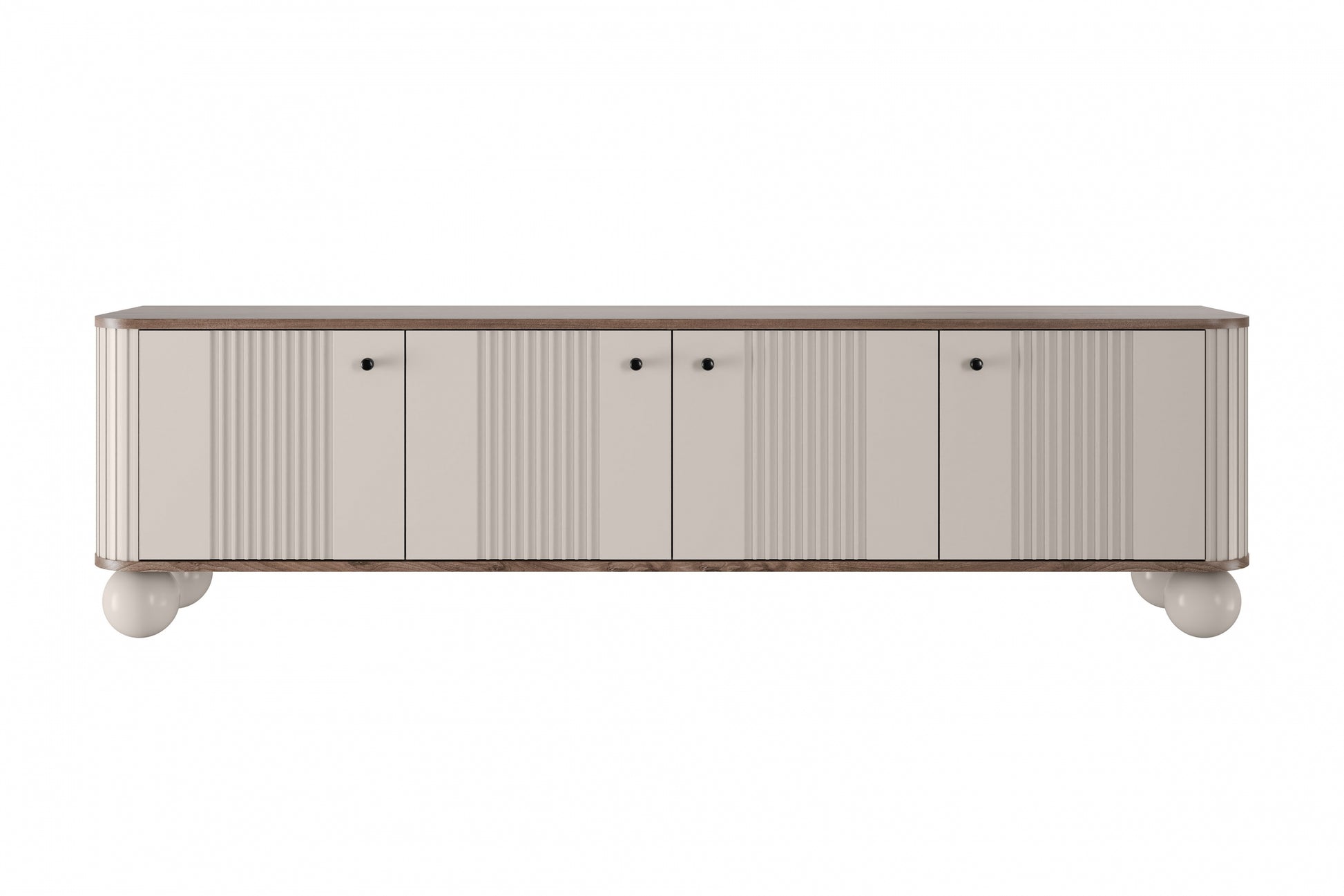 TV skapis Vespa 187/48/38 cm kašmirs/rieksts/melns - N1 Home