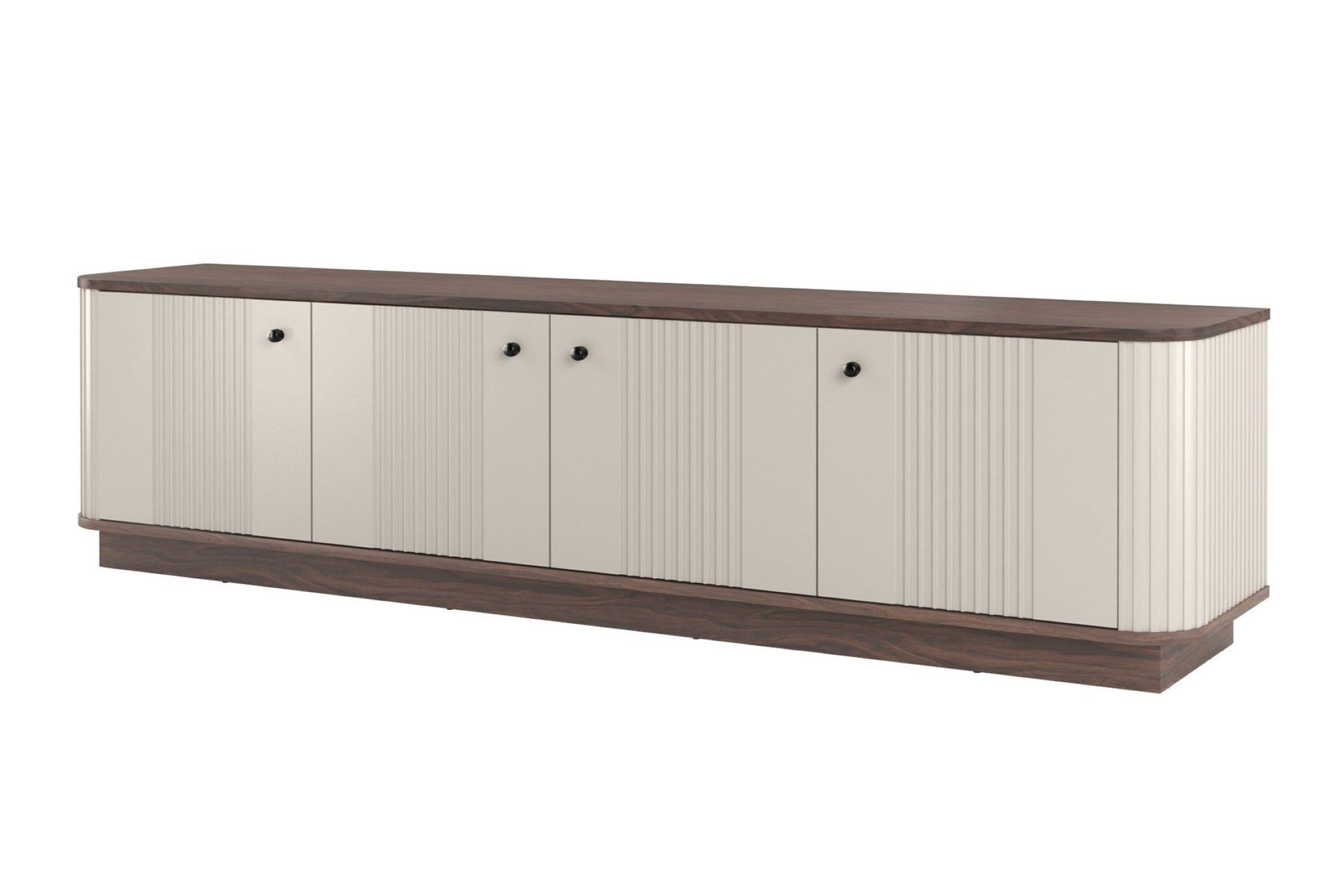 TV skapis Vespa 187/43/38 cm kašmirs/rieksts/melns - N1 Home