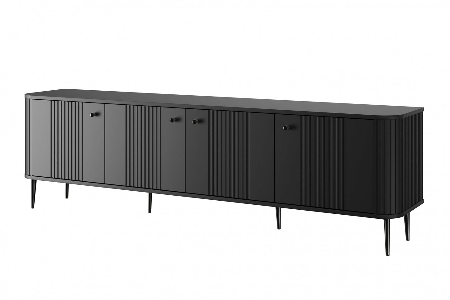 TV skapis Vespa 187/51/38 cm melns/melns - N1 Home