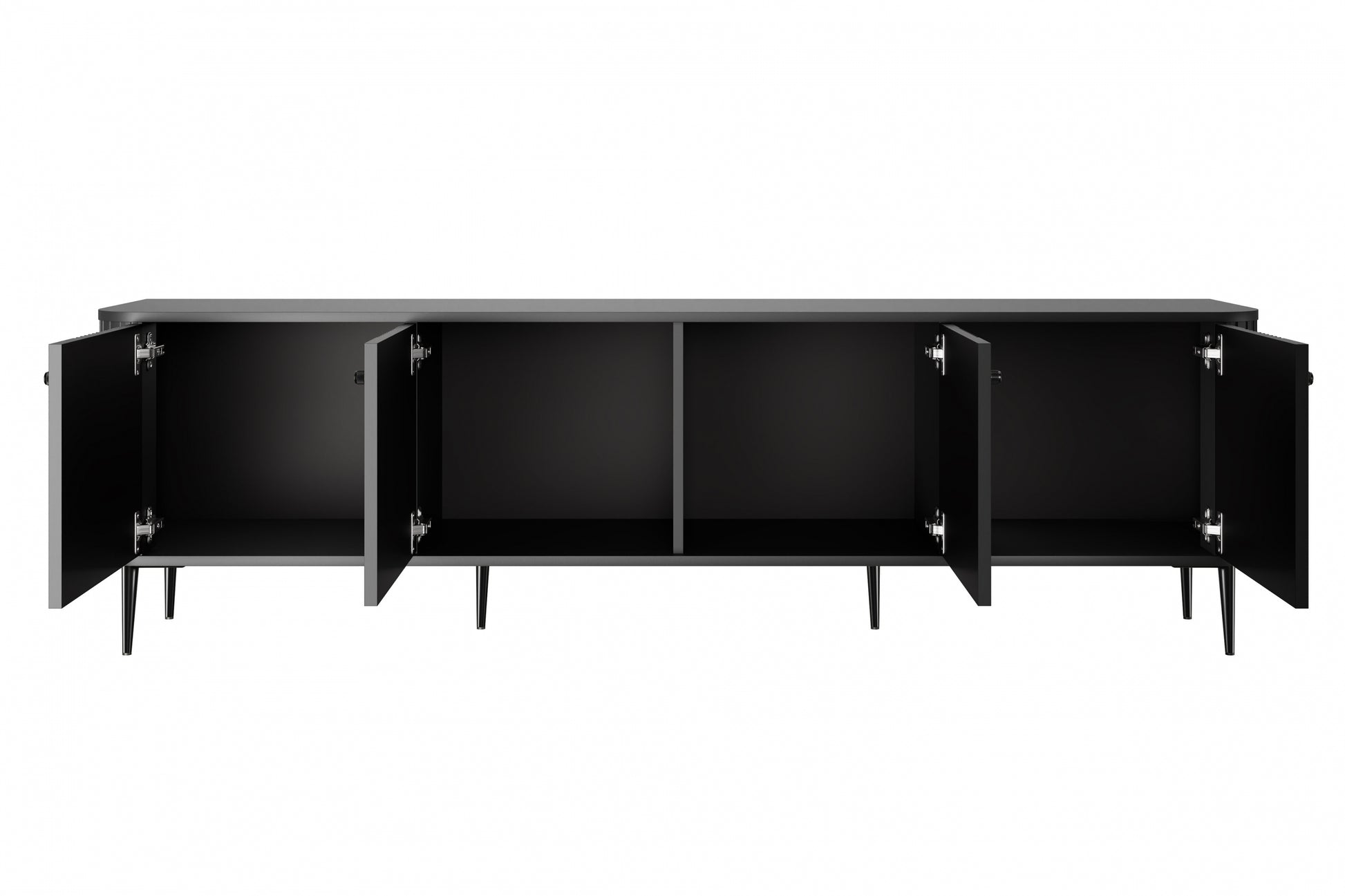 TV skapis Vespa 187/51/38 cm melns/melns - N1 Home