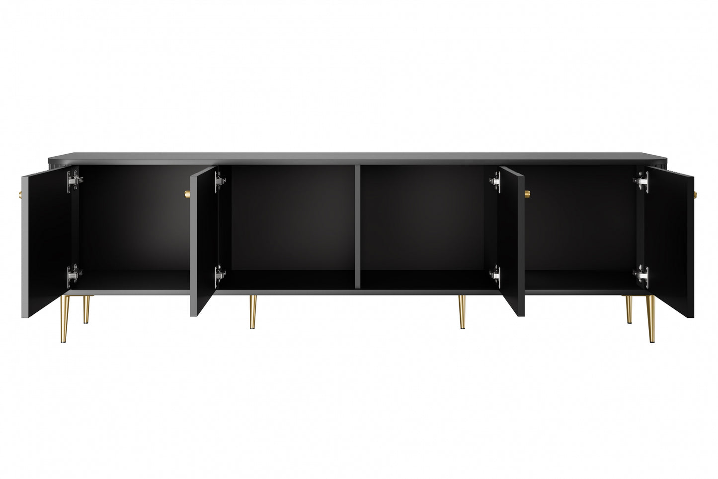 TV skapis Vespa 187/51/38 cm melns/zelts - N1 Home