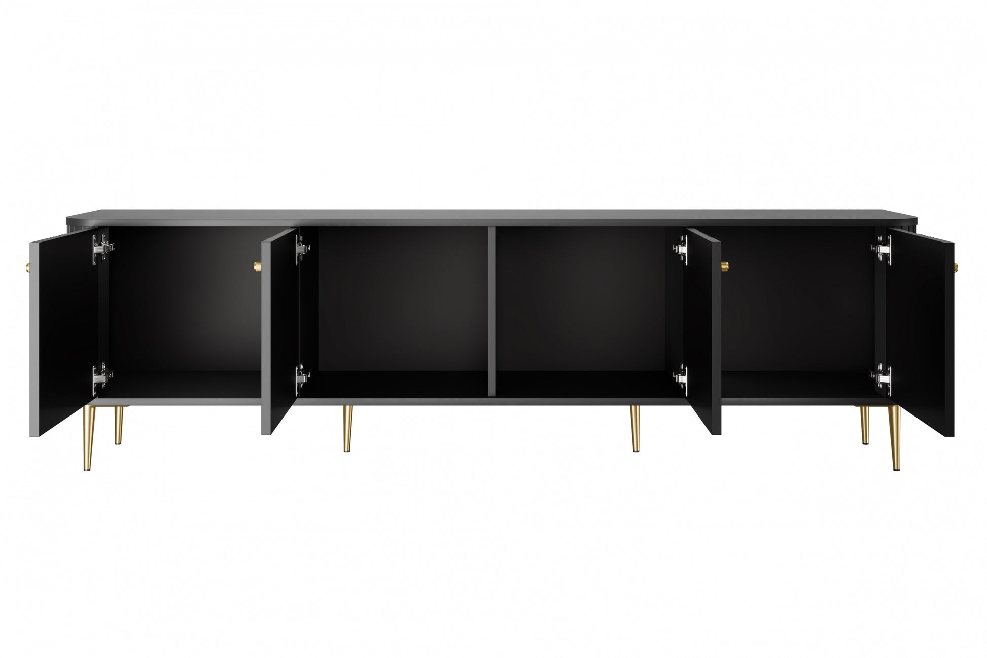 TV skapis Vespa 187/51/38 cm melns/zelts - N1 Home