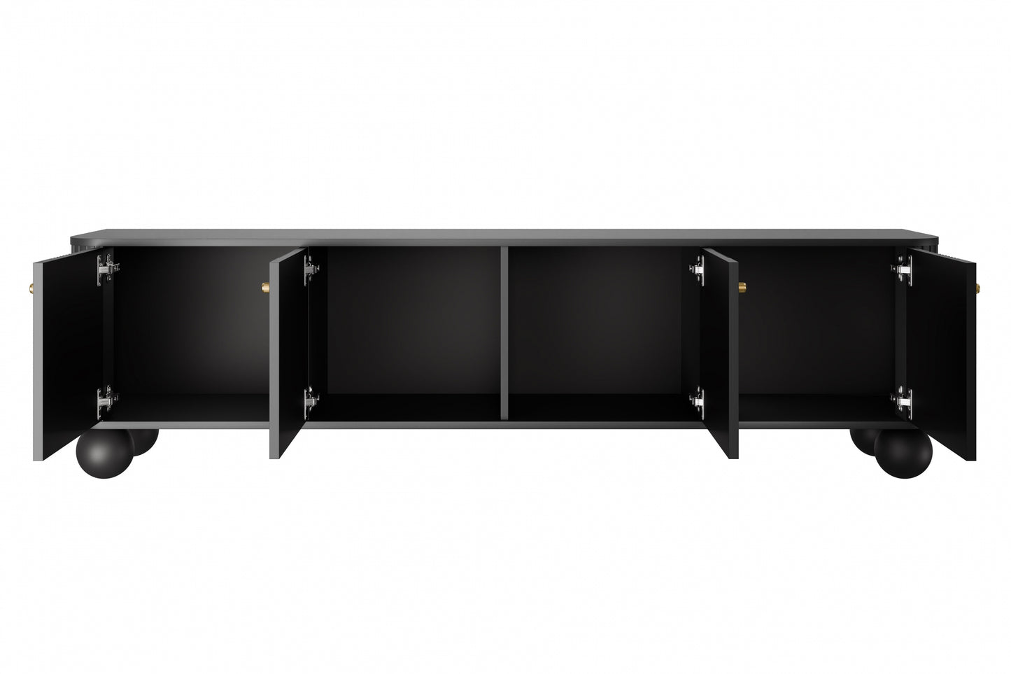 TV skapis Vespa 187/48/38 cm melns/zelts - N1 Home