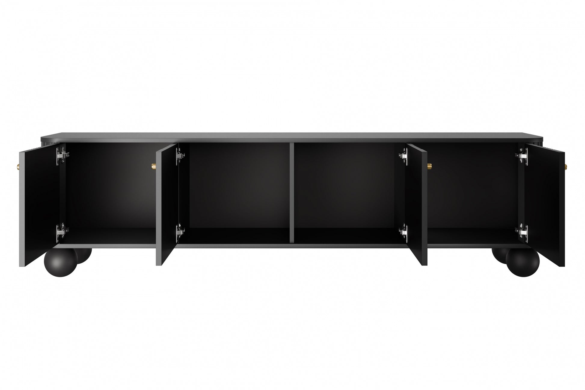 TV skapis Vespa 187/48/38 cm melns/zelts - N1 Home