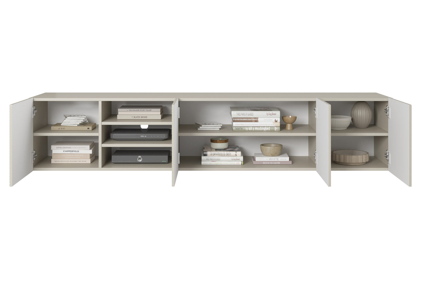 OSLO RTV kumode ar plauktiem 200/40/40 cm kašmirs - N1 Home