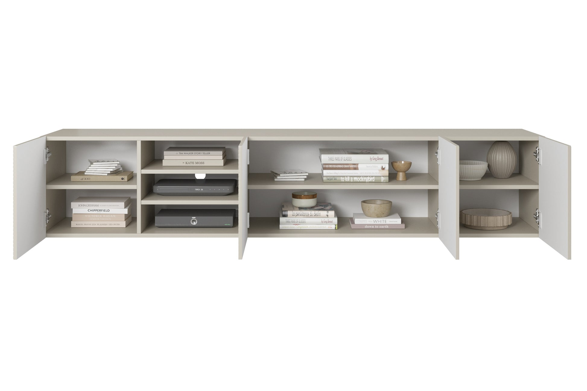 OSLO RTV kumode ar plauktiem 200/40/40 cm kašmirs - N1 Home