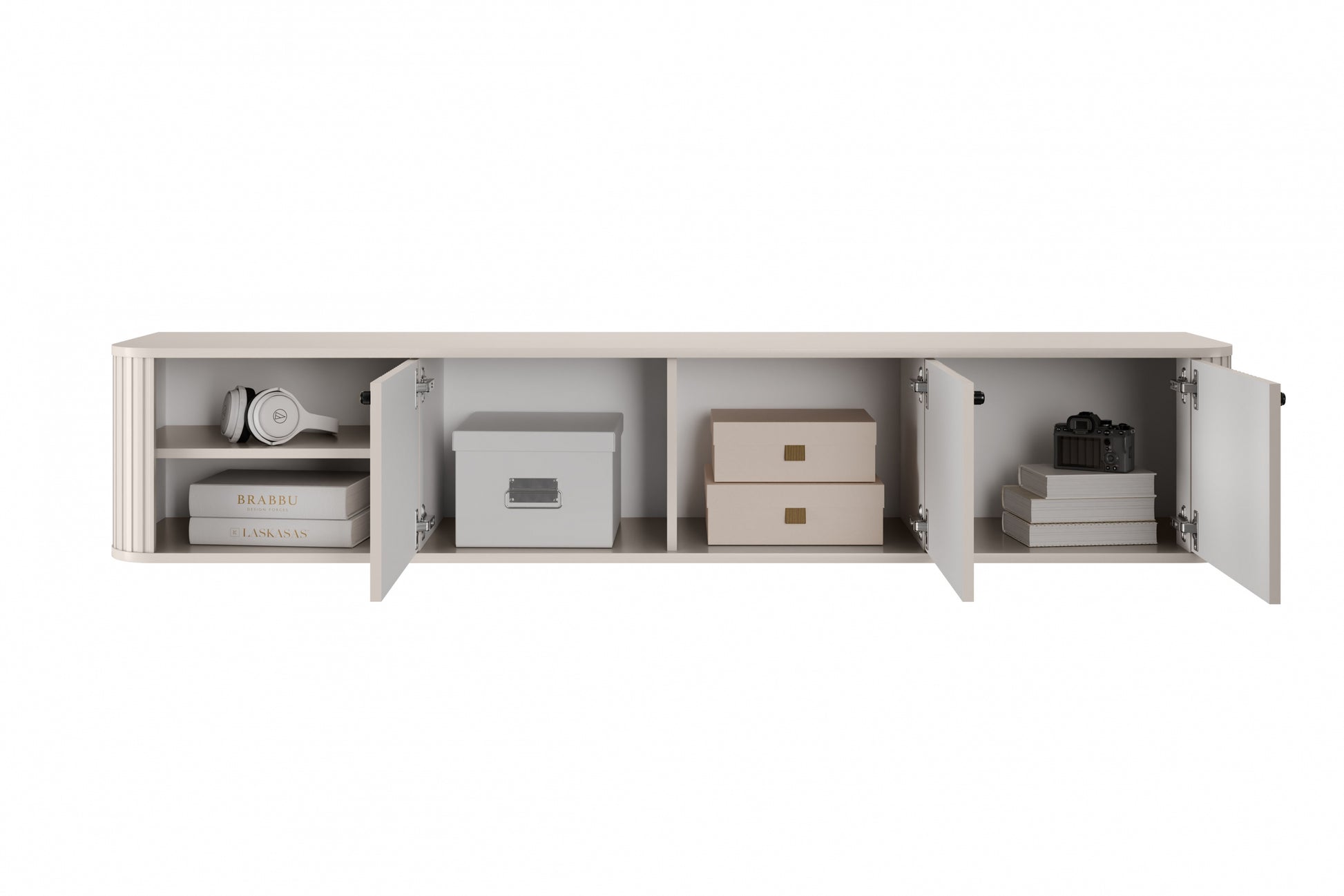 TV skapis Vespa  187/36/38 cm kašmirs/melns - N1 Home