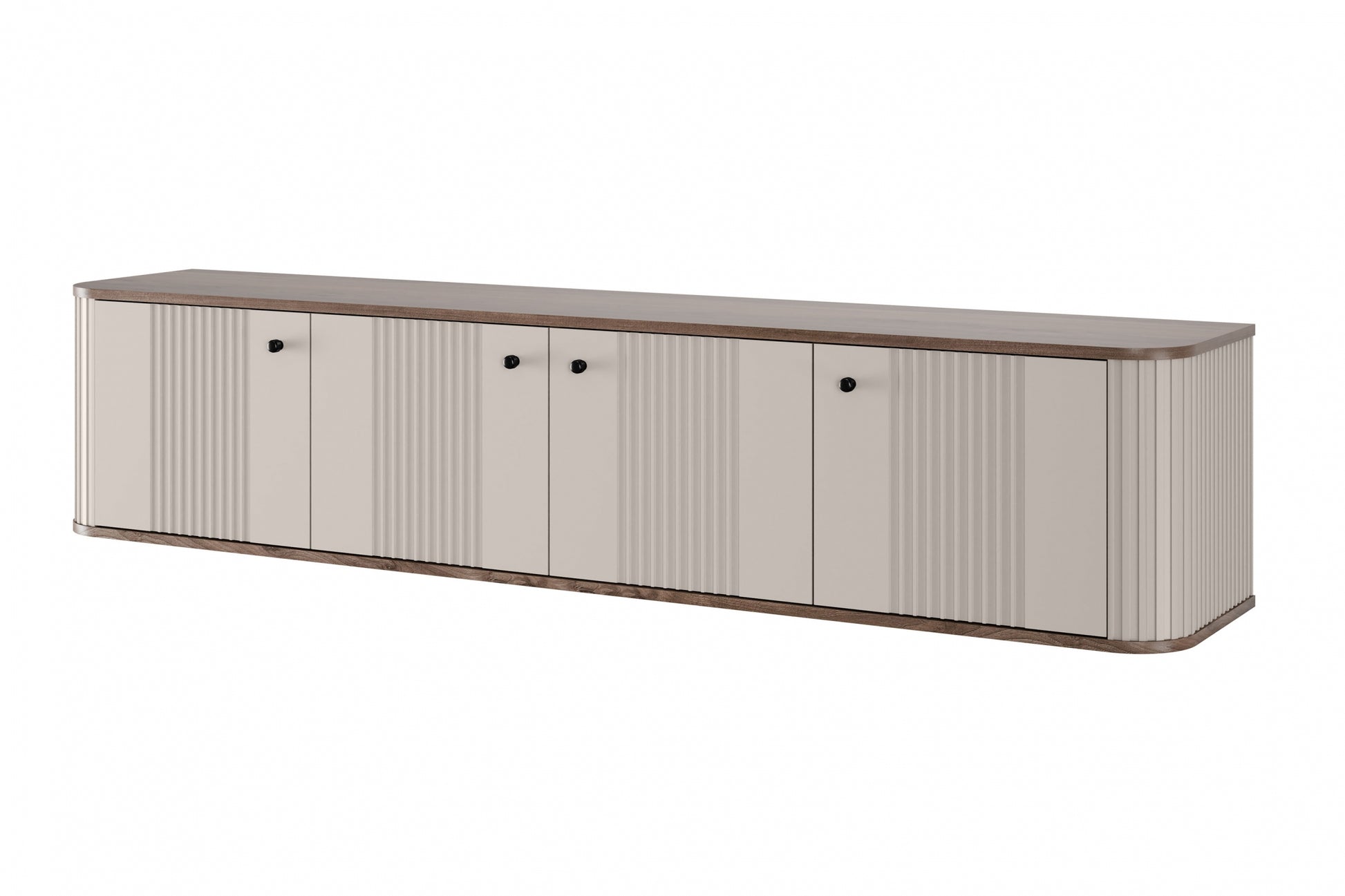 TV skapis Vespa 187/36/38 cm kašmirs/rieksts/melns - N1 Home