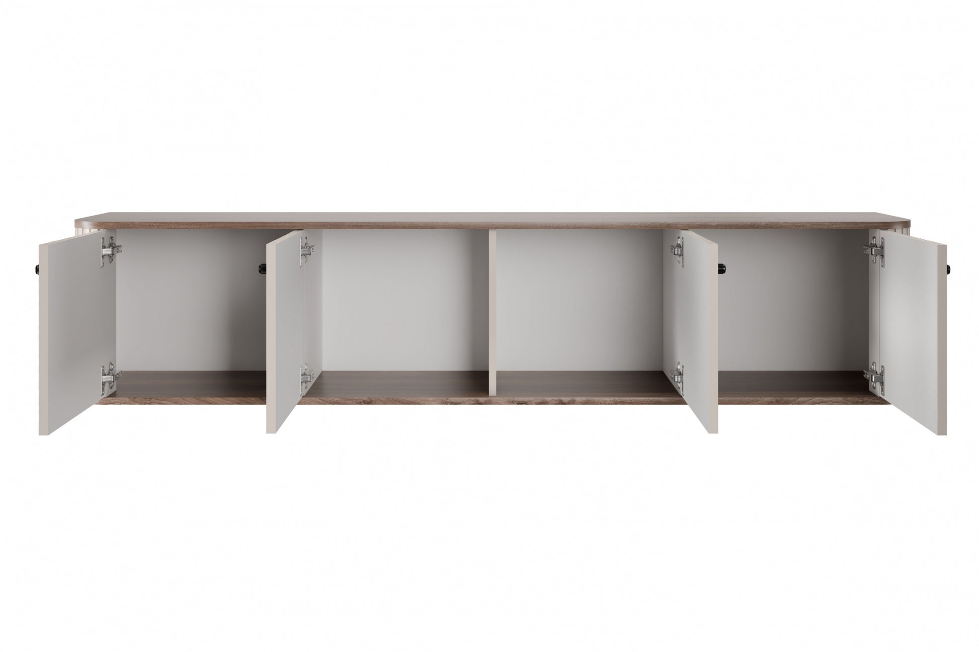 TV skapis Vespa 187/36/38 cm kašmirs/rieksts/melns - N1 Home