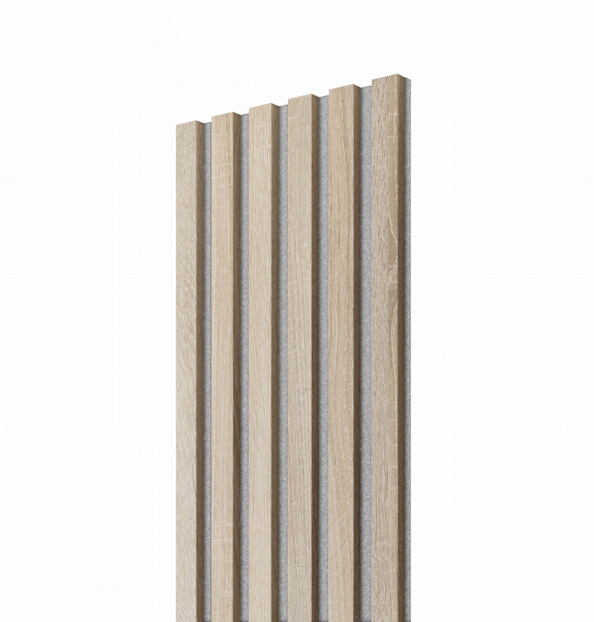 Akustiskais panelis ar lamelēm 300x26x2750 mm sonoma ozols/pelēks - N1 Home