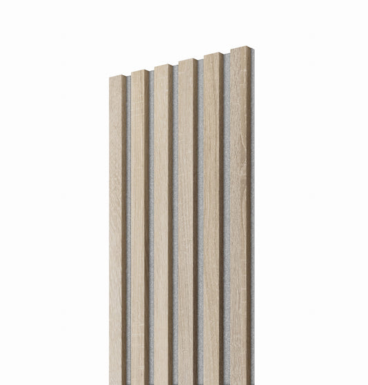 Akustiskais panelis ar lamelēm 300x26x2750 mm sonoma ozols/pelēks - N1 Home
