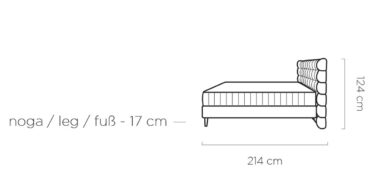 Gulta Infero adā 140/160/180 x 200 cm toffe - N1 Home
