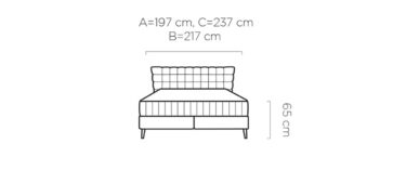 Gulta Infero adā 140/160/180 x 200 cm toffe - N1 Home