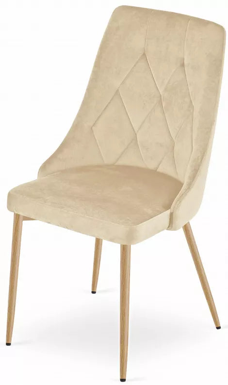 MOLAI Polsterēts krēsls, gaiši bēšs samts - N1 Home