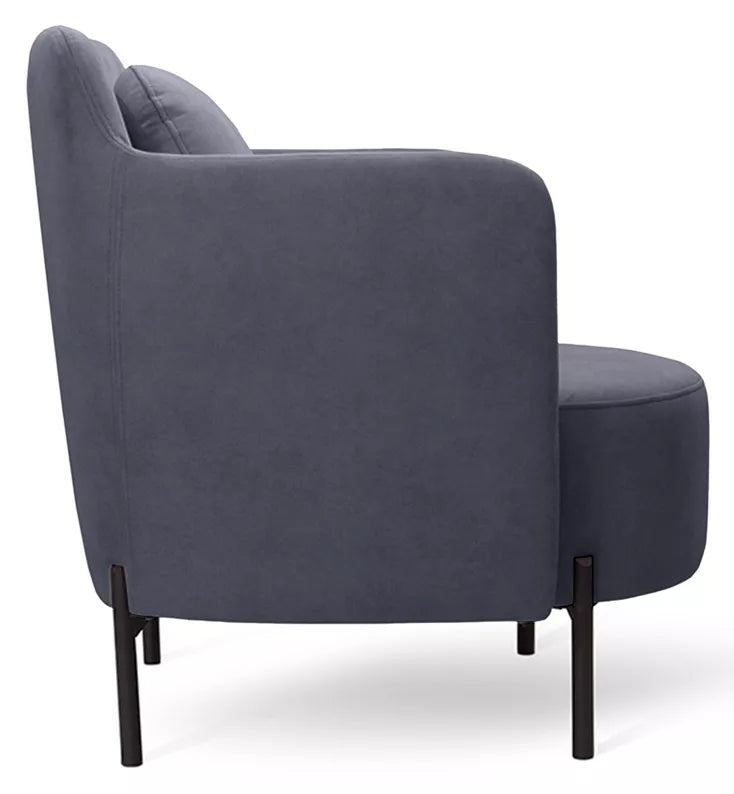 VENESE Kausa krēsls, antracīta, viegli tīrāms samts, ar melnām kājām - N1 Home