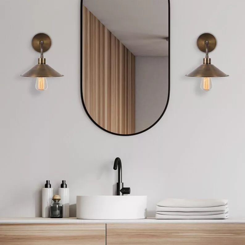 TAISE Sienas lampa cepure 24 cm diametrā zelta krāsā - N1 Home