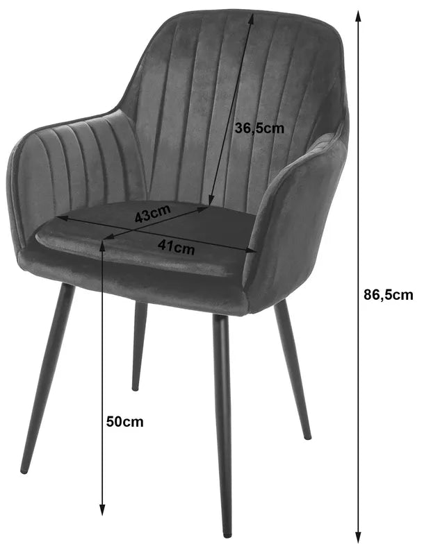 MERSYM Polsterēts krēsls no tumši zaļa samta - N1 Home