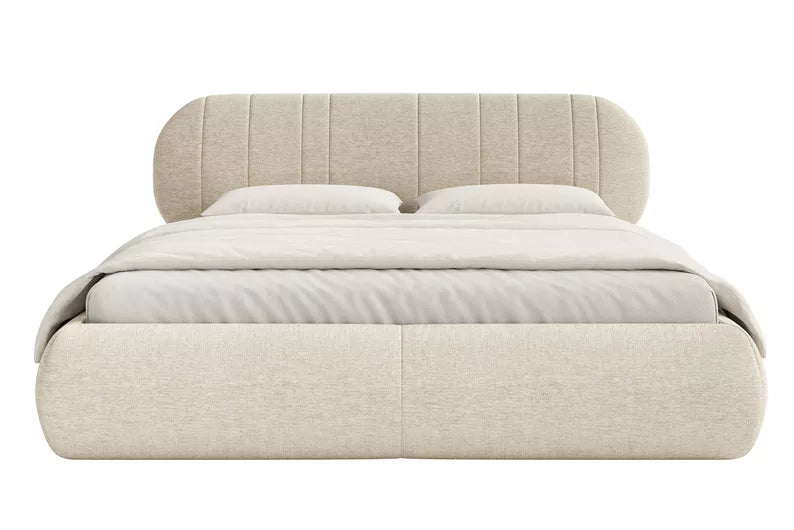 MELIOSA Mīkstā gulta 140/160/180x200 cm, bēša bize - N1 Home