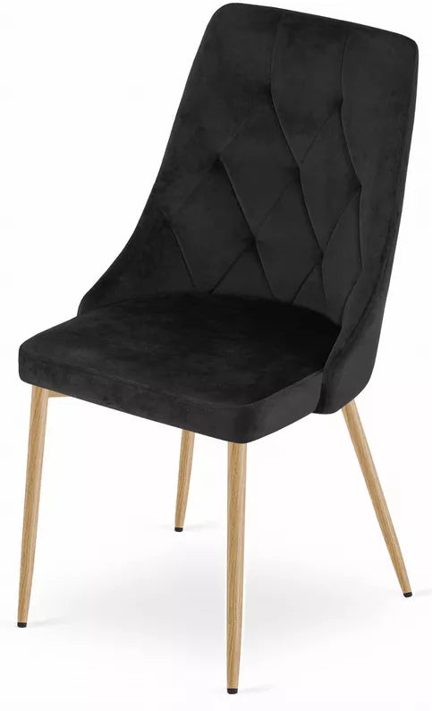MOLAI Polsterēts krēsls, melns samts - N1 Home