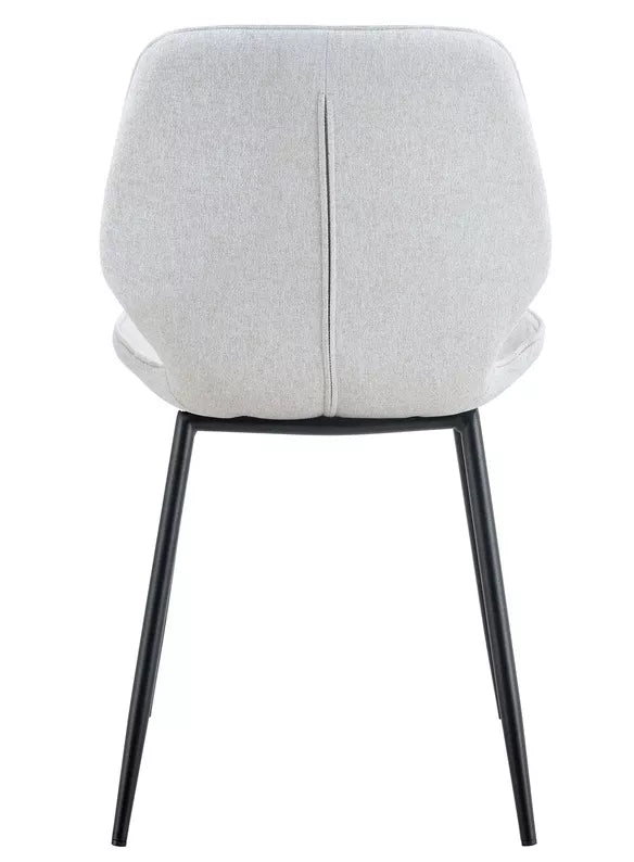 BRALTA Mīkstais krēsls no bēša šenila auduma, viegli tīrāms, uz melnām kājām - N1 Home