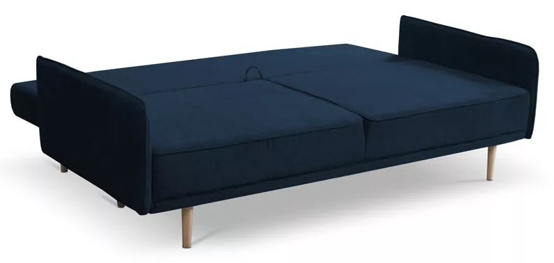 DERSPI Trīsvietīgs dīvāns, tumši zils, hidrofobs samts - N1 Home