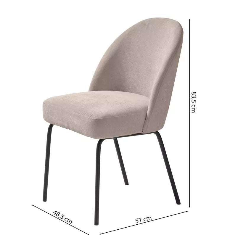 CIAL Mīkstais krēsls, melns šenils - N1 Home