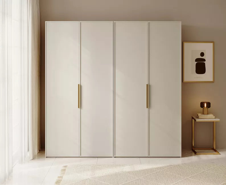 MEFRA Četrdurvju skapis 200 cm, pelēks bēšs - N1 Home