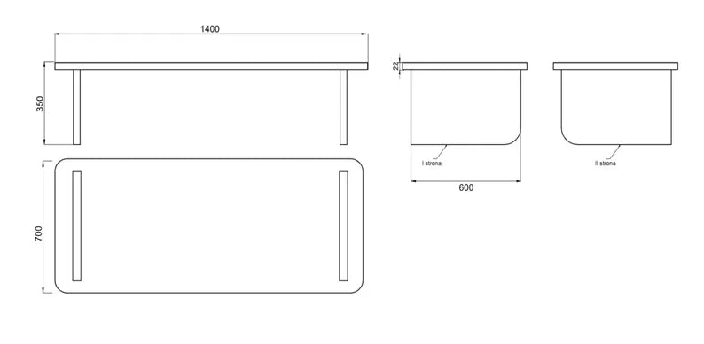 ALOS Galdu komplekts 140x90 un 90x55 cm, viskonsinas valrieksts - N1 Home