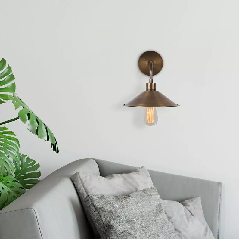 TAISE Sienas lampa cepure 24 cm diametrā zelta krāsā - N1 Home