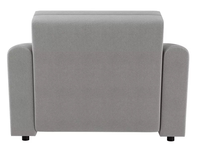 VIOSTE Atzveltnes krēsls ar glabātuvi, pelēks hidrofobs šenils - N1 Home