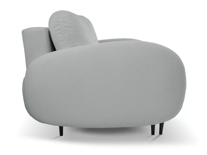 FRABA Izvelkamais dīvāns ar gulēšanas funkciju, veļas konteineru, gaiši pelēks velvets - N1 Home