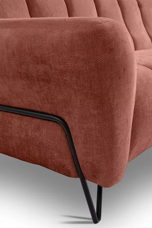 LAREVO Trīsvietīgs dīvāns, vara šenils - N1 Home